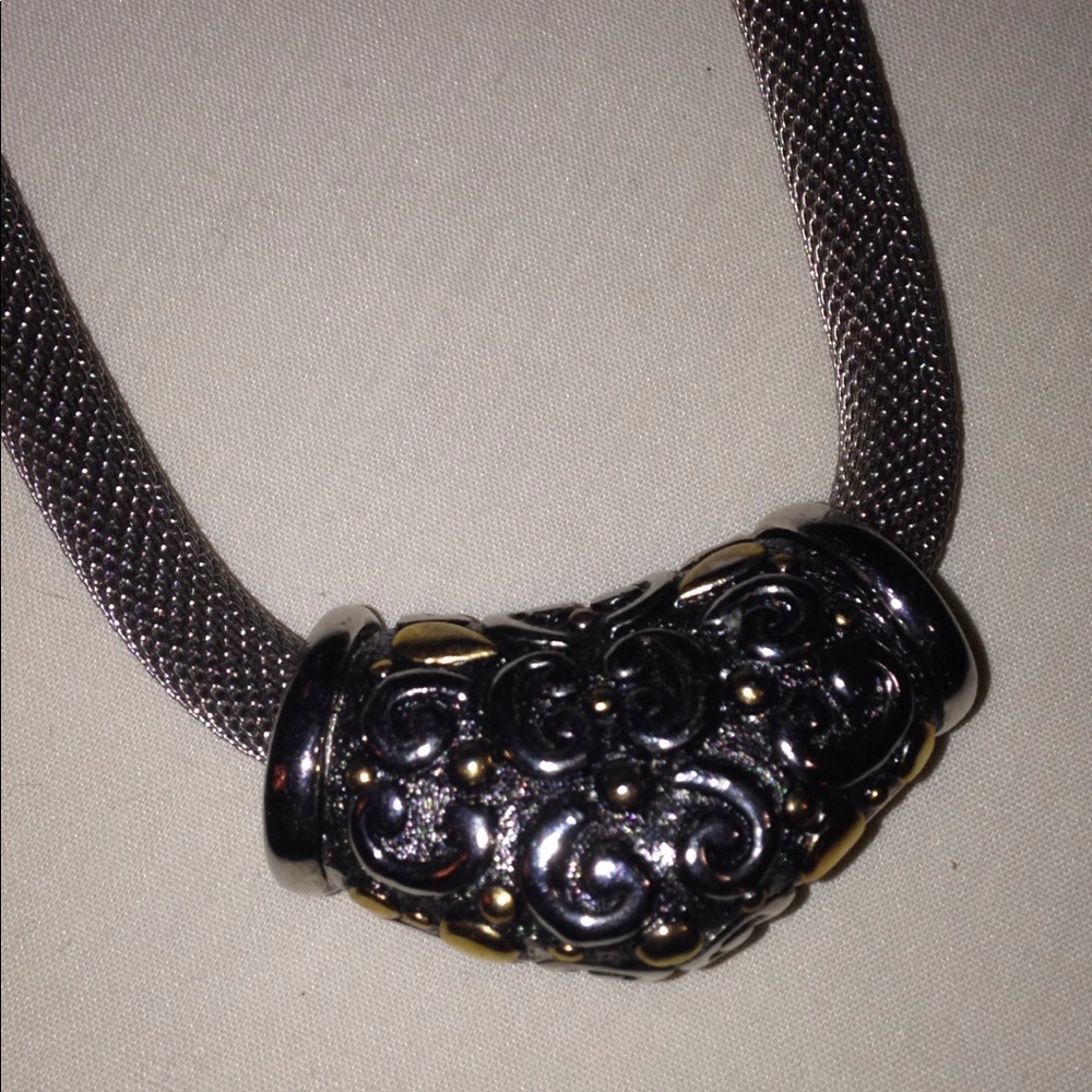 Vtg Double Sided Statement Necklace - image 4